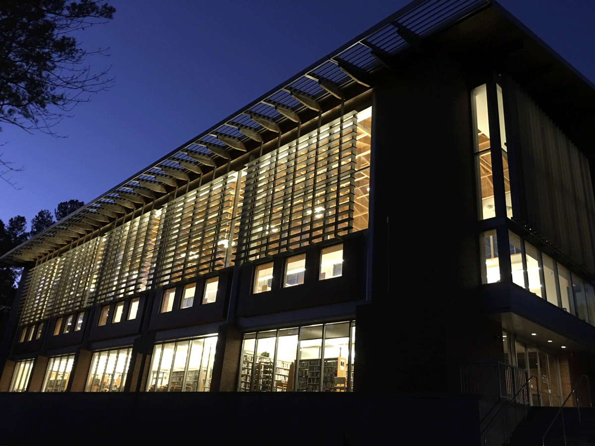 Exterior-Dusk - Chapel Hill Public Library