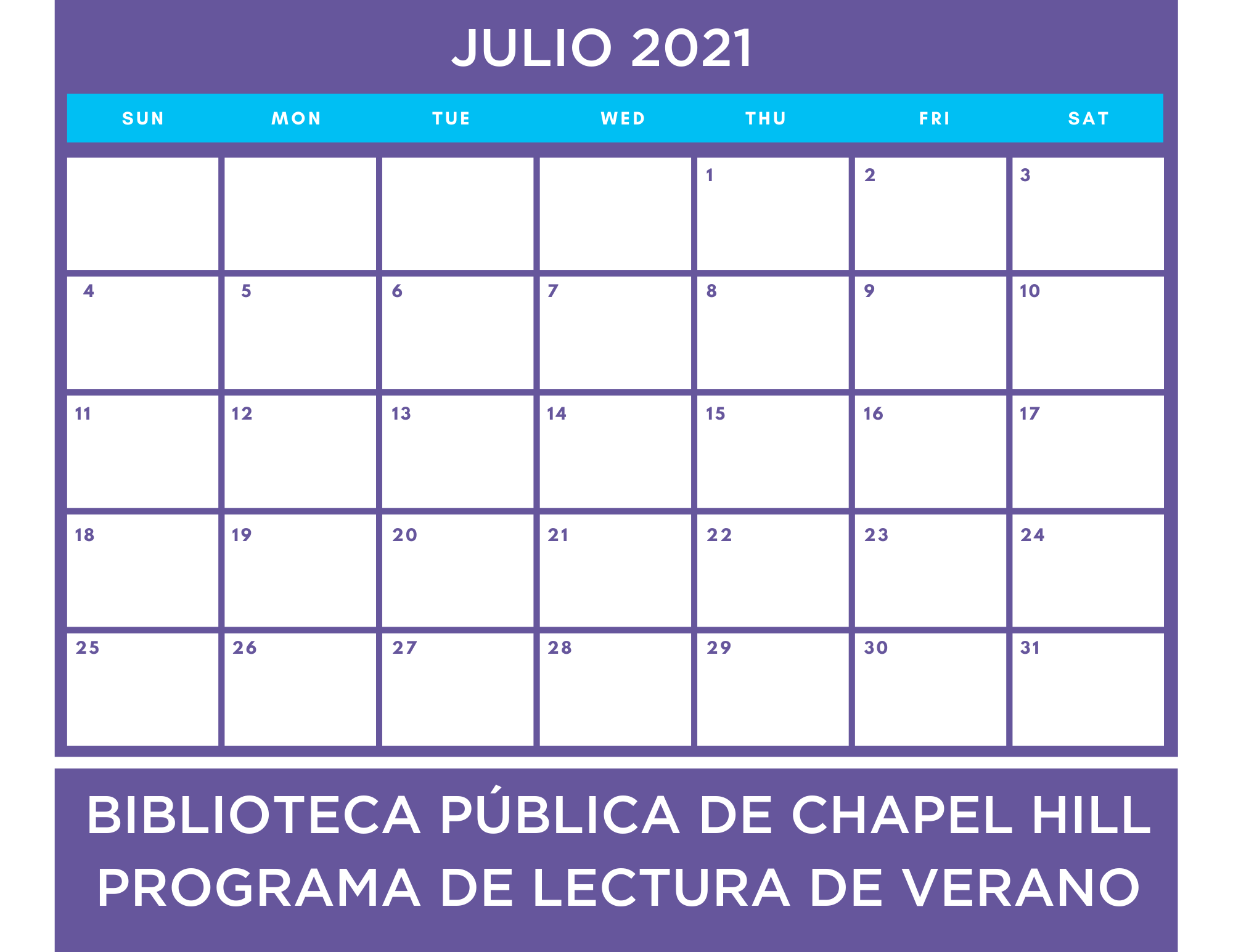 Calendar july 2021 Your July
